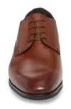 To Boot New York Dwight Saffiano Plain Toe Derby In Cognac Leather