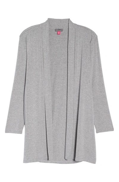 Vince Camuto Open Front Cardigan In Light Heather Grey