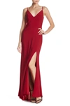 JUMP APPAREL JUMP APPAREL PLUNGE V-NECK JERSEY GOWN