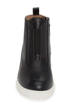 Linea Paolo Anna Wedge Sneaker In Black Perf Leather