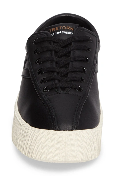 Tretorn Bold Perforated Platform Sneaker In Onyx