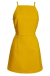 French Connection Whisper Light Sheath Dress In Mustard Seed