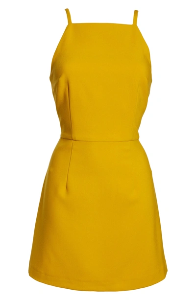 French Connection Whisper Light Sheath Dress In Mustard Seed