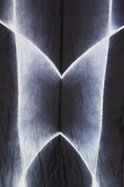 Eileen Fisher Dotted Artisanal Silk Scarf In Black