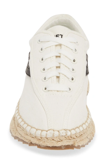Tretorn Nave Lace-up Espadrille Sneaker In Vintage White/ Black