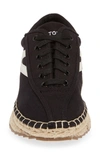 Tretorn Nave Lace-up Espadrille Sneaker In Black/ Vintage White