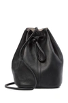 Christopher Kon Leather Woven Bucket Bag In Black