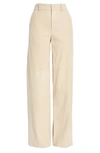 Vince Suede Wide Leg Trousers In Dark Chiffon