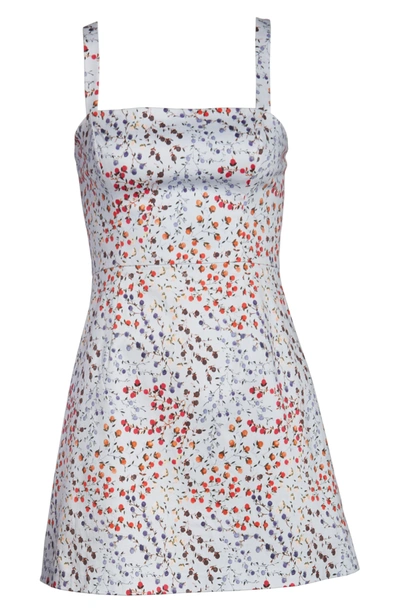 French Connection Frances Print Stretch Cotton Sundress In Frances Saltwater