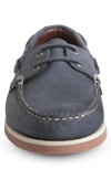 Allen Edmonds Force 10 Boat Shoe In Navy Nubuck