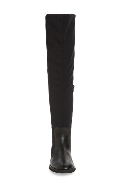 Amalfi By Rangoni Ernesta Over The Knee Boot In Black Stretch Fabric