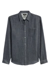 Vince Classic Fit Double Face Button-up Shirt In Coastal/ Arctic