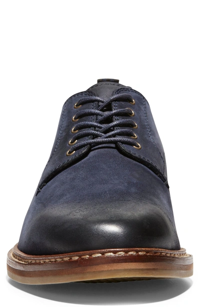 Cole Haan Frankland Grand Plain Toe Derby In Navy Nubuck  display picture 1