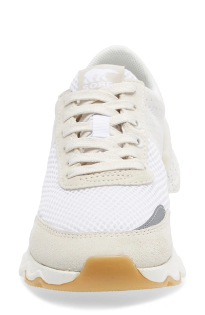 Sorel Kinetic Lite Sneaker In White Suede