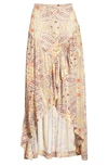 Ba&sh Floral Ruffle Skirt In Ecru