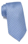 Tommy Hilfiger Core Micro Silk Tie In Light Blue