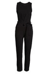 FRAICHE BY J SLEEVELESS STRETCH CREPE JUMPSUIT