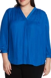 VINCE CAMUTO RUMPLE FABRIC BLOUSE