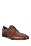 Ecco Queenstown Plain Toe Derby In Amber