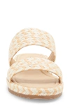 Lucky Brand Decime Slide Sandal In Peach Fabric