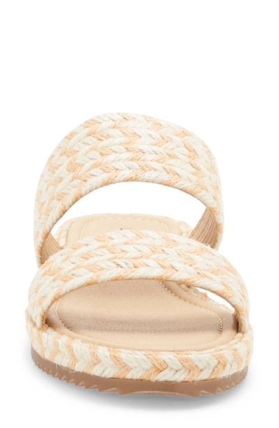 Lucky Brand Decime Slide Sandal In Peach Fabric