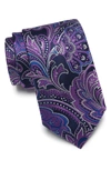 Ted Baker Oversized Paisley Silk Tie In Purple