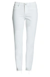 Articles Of Society Carly Raw Crop Hem Skinny Jeans In Carlin White