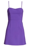 French Connection Whisper Light Sweetheart Minidress In Purple Opal