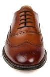 Thomas & Vine Franklin Wingtip Derby In Cognac/ Cognac