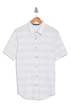 Travismathew Increments Short Sleeve Button Down Shirt In White