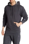 Champion Power Blend Fleece Pullover Hoodie In Granite He