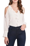 1.STATE 1. STATE RUFFLE COLD SHOULDER TOP