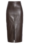 A.L.C MOSS FRONT SLIT FAUX LEATHER SKIRT