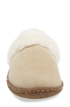 Sorel Nakiska Ii Faux Shearling Lined Slide Slipper In British Tan/ Natural