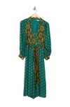 Alice And Olivia Olsen Cropped Wrap-effect Printed Crepe Jumpsuit In Foulard/ Combo