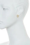 Judith Ripka 14k Gold Clad Double Circle Stud Earrings