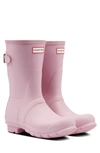 Hunter Original Back Adjustable Matte Short Boots In Foxglove