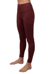 90 Degree By Reflex Polarflex Fleece Lined Leggings In Crimson Jack