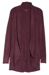 Barefoot Dreams The Cozy Chic Lite Circle Cardigan In Mulberry