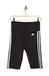 Adidas Originals 3 Stripe Stretch Shorts In Black/white