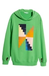 Frame Pyramid Classic Fit Hoodie In Classic Green