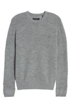 Allsaints Ivar Slim Fit Crewneck Wool Sweater In Grey Marl
