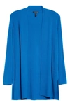 Eileen Fisher Merino Straight Long Cardigan In Marne