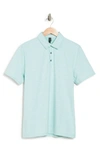 Z By Zella In Game Knit Golf Polo In Green Marine