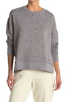 Alternative Splatter Print Dolman Sleeve Lounge Sweatshirt In Grey Paint Splatter