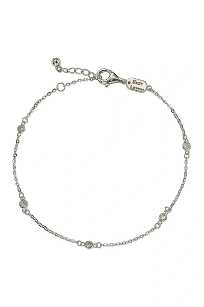 Suzy Levian 14k White Gold Diamond Bracelet