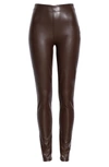 Rag & Bone Nina High Waist Pull On Faux Leather Skinny Pants In Dark Brown