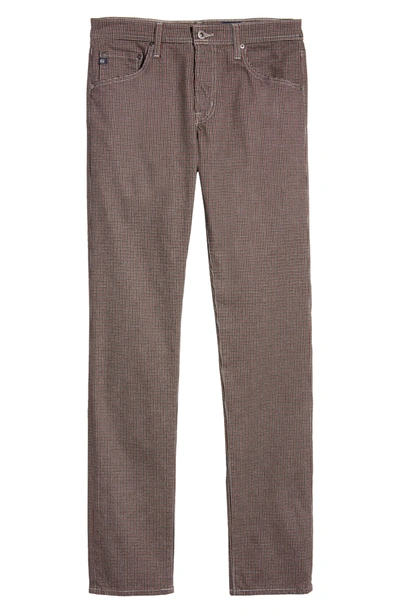 Ag Tellis Slim Fit Houndstooth Jeans In Scotsman Spiced Rum