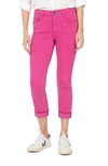 Kut From The Kloth Amy Fray Hem Crop Skinny Jeans In Fuchsia
