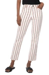 KUT FROM THE KLOTH REESE STRIPE HIGH WAIST ANKLE STRAIGHT LEG JEANS